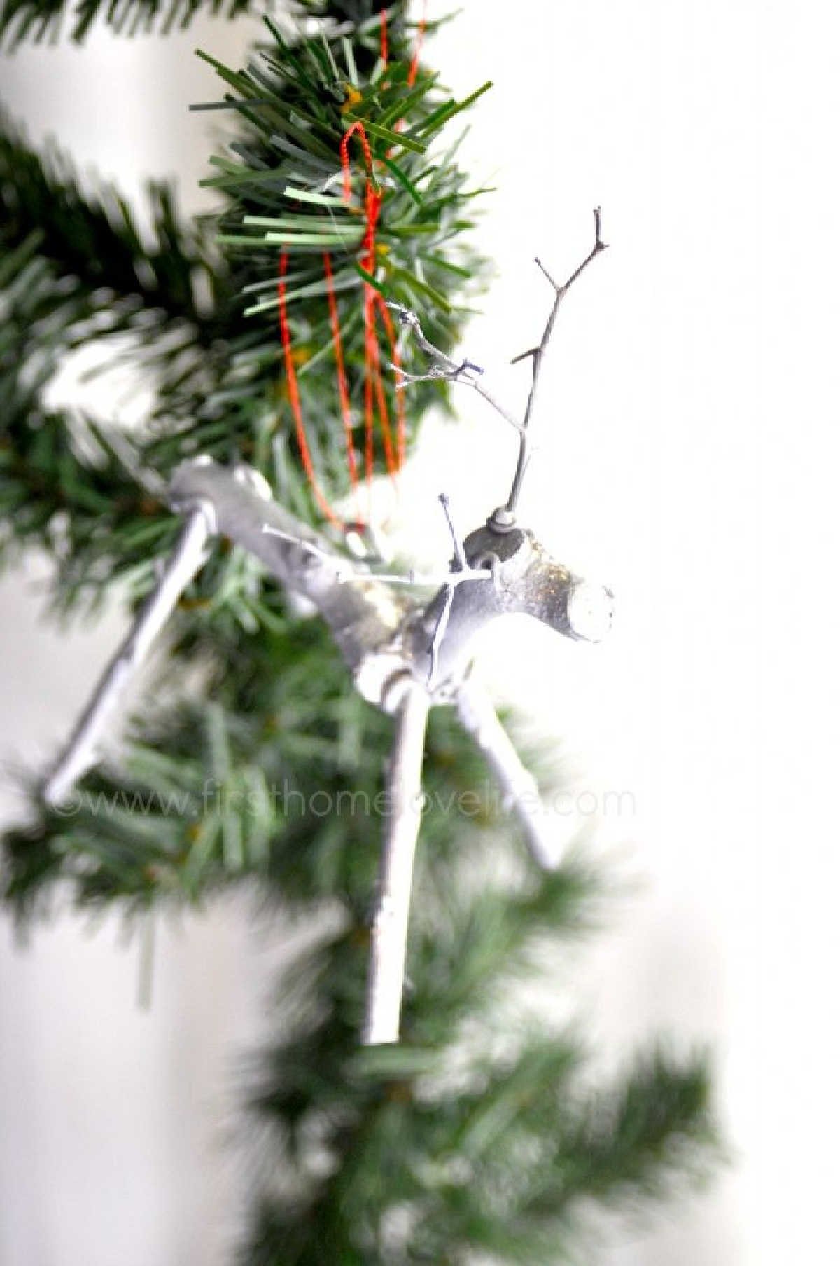 Twig Reindeer Christmas Ornaments