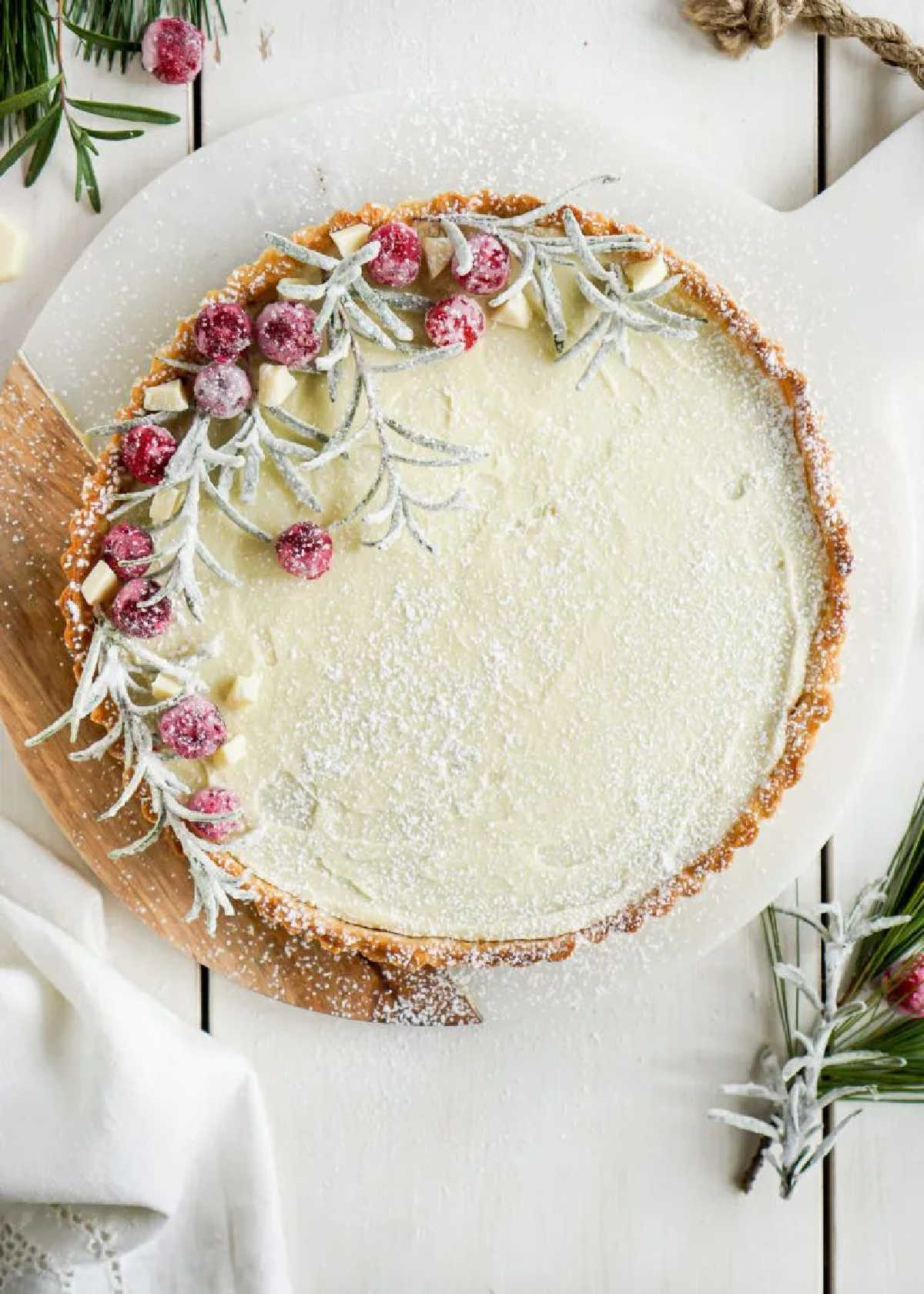 White Chocolate Christmas Tart