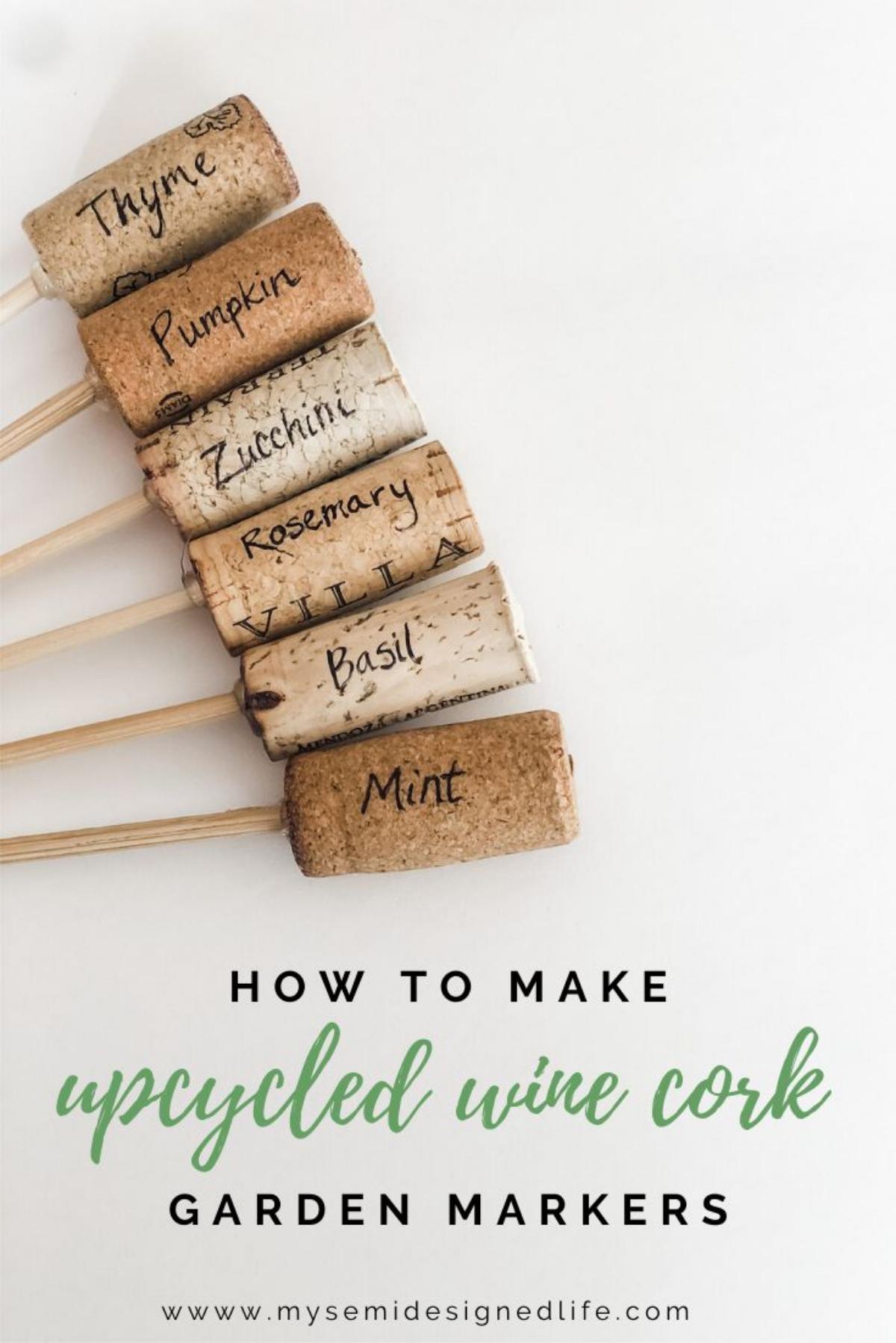 Wine Cork Plant Markers