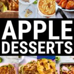 Collage of apple desserts