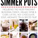 Collage of edible simmer pot recipes