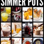 Collage of edible simmer pots
