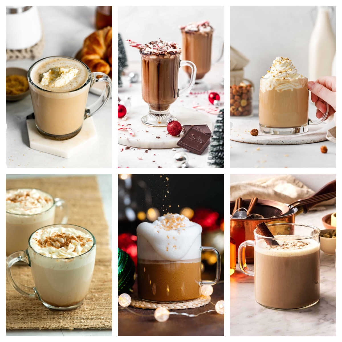 Collection of flavoured latte recipes