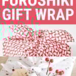 Collage of furoshiki gift wrap ideas
