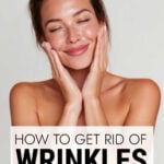 Woman rubbing moisturiser into her face