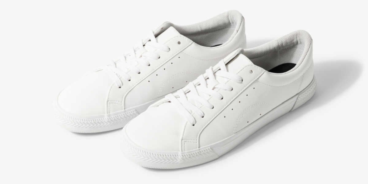 Pair of white sneakers