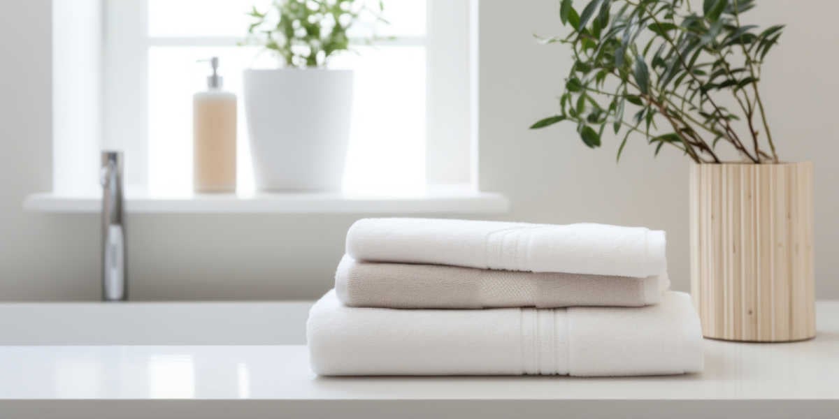 Pile of bathroom towels