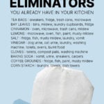 Teabag and infographic on non-toxic odour eliminators