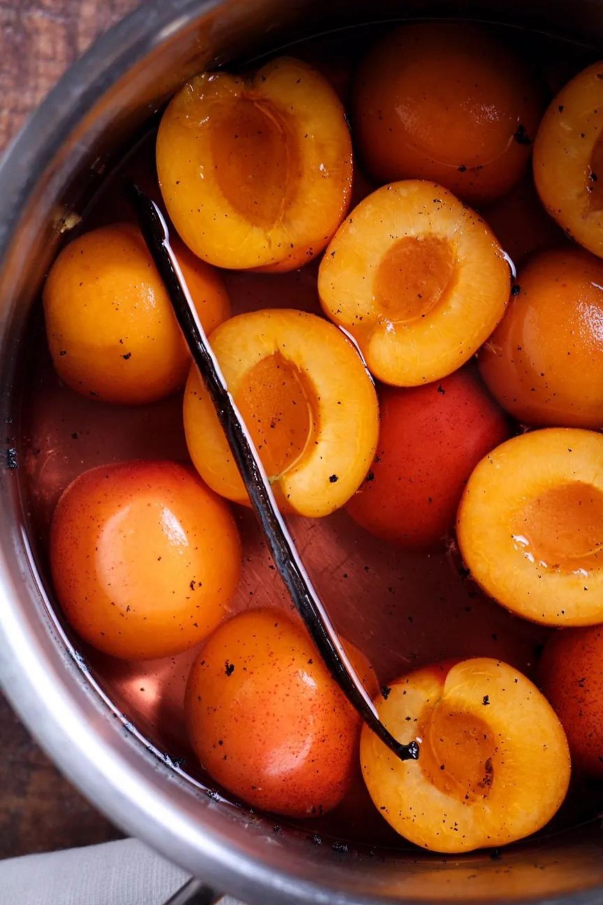 Rose Poached Apricots