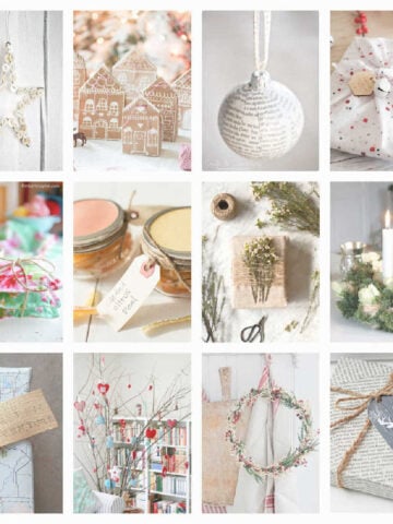 Collage of zero waste Christmas ideas
