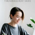 Young woman working at her desk