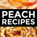 Collage of peach desserts
