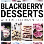 Collage of blackberry desserts