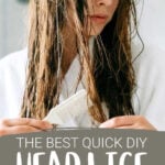 Young woman combing wet hair