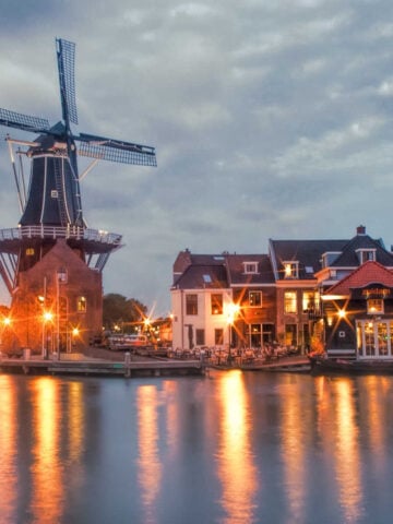 Waterside windmill in Holland