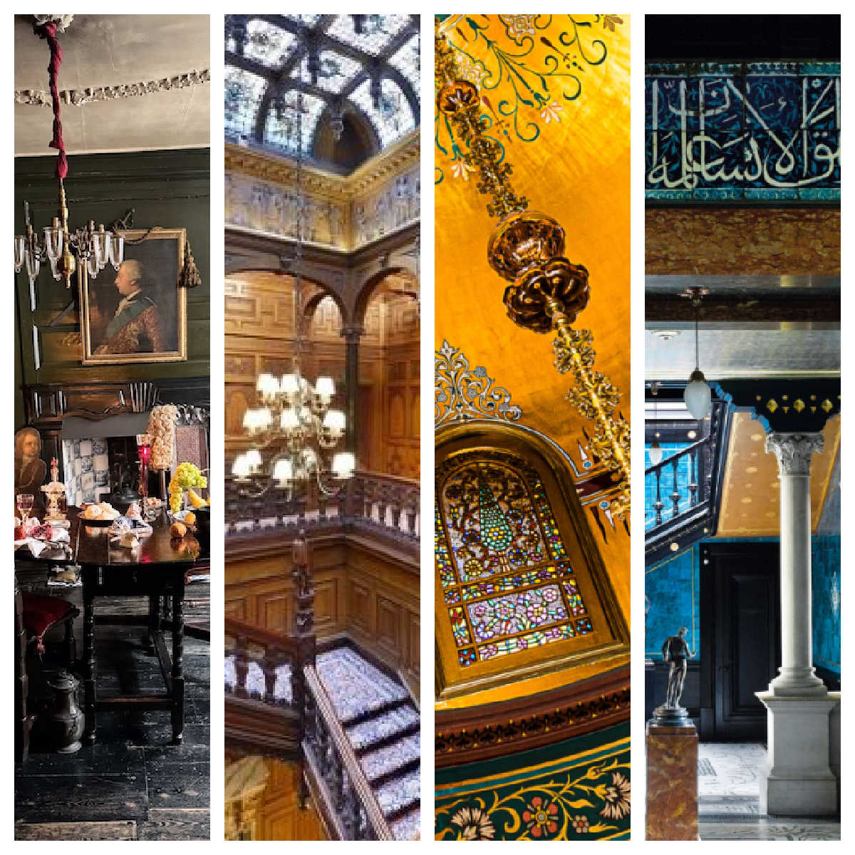 Collage of cool historic houses in London