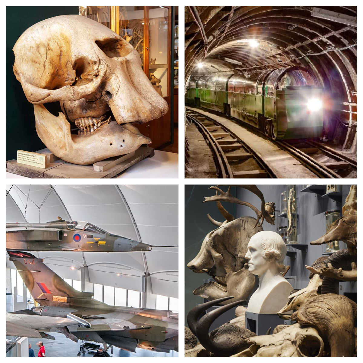 Collage of cool museums in London