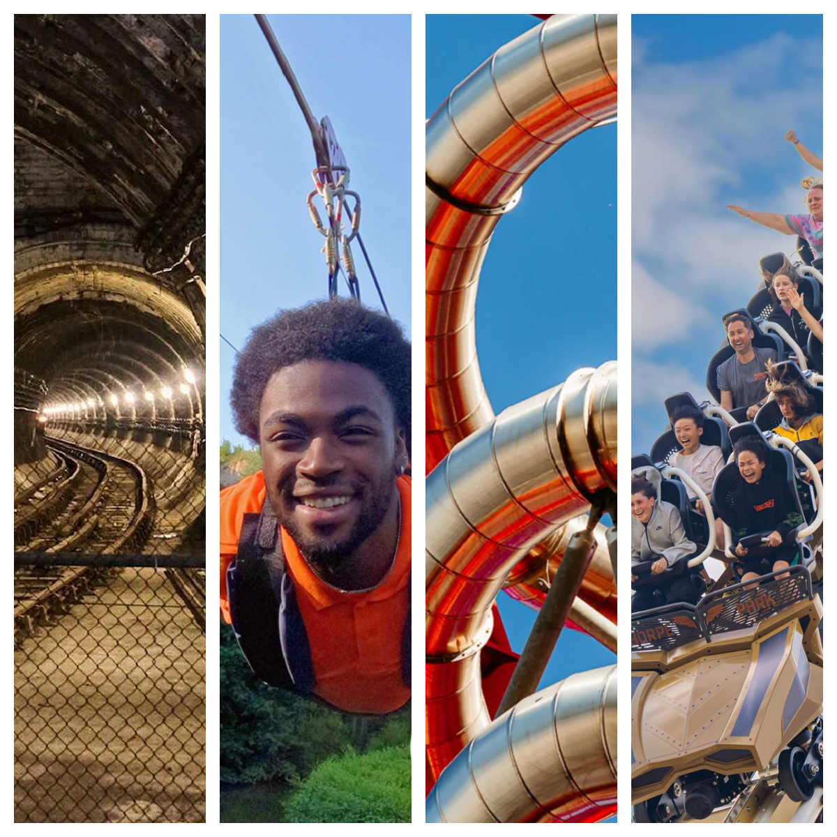 Collage of cool things to do in London for thrill seekers