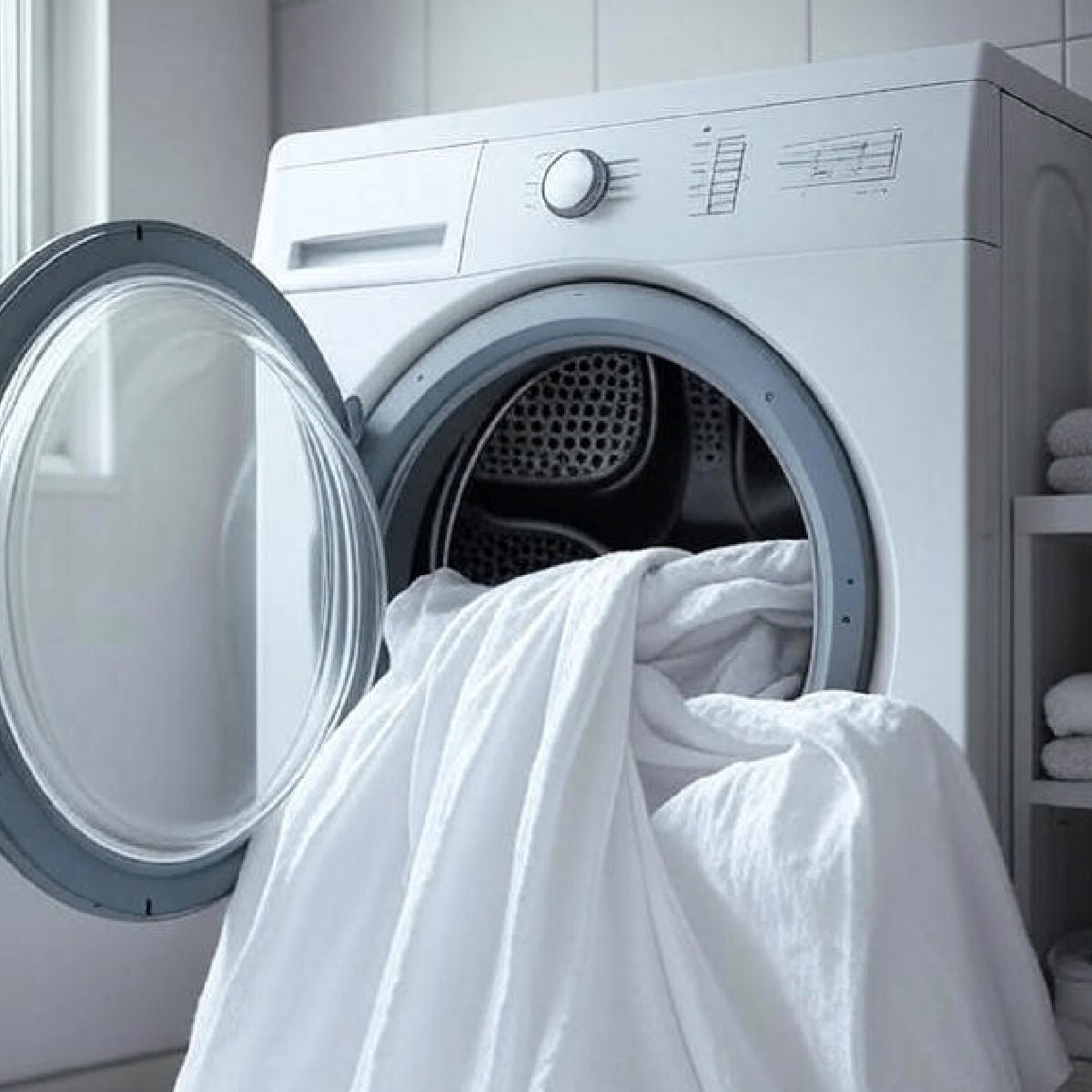 Bed linen with washing machine