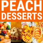 Collage of peach desserts