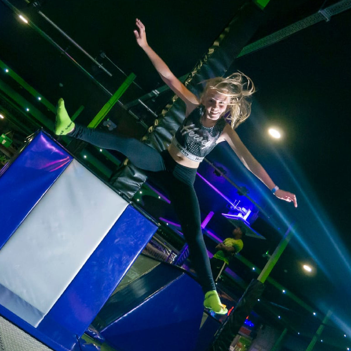 Girl trampoling