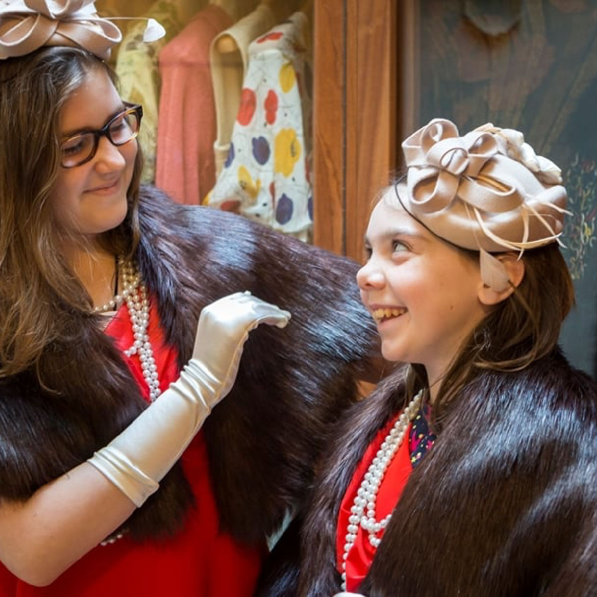 Kids dressing up in costumes Eltham Palace London