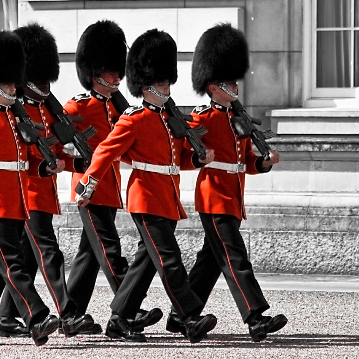British guards at Buckingham Palace