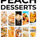 Collage of peach dessert images