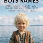 Young Viking boy in boat