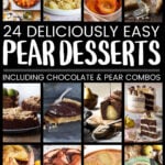 Collage of pear desserts