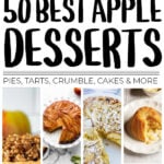 Collage of apple desserts
