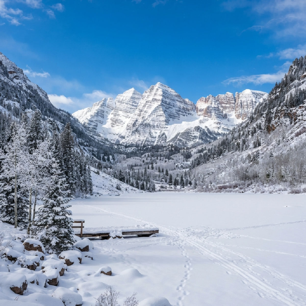 Winter snowy Mountain View