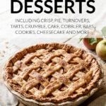 Apple pie with lattice top pastry.