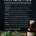 Infographic of how to make home remedies with natural antibiotics