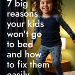 Child jumping up and down on bed